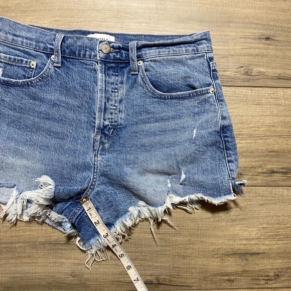 Pistola Womens Nova Relaxed Cut Off High Rise Shorts Size 28 Tulum Blue - Picture 5 of 12